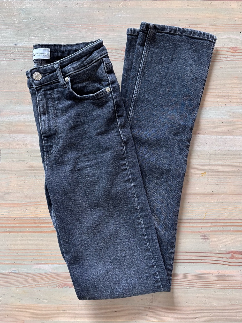 Zara Side Slit High Rise Black Jeans - 2